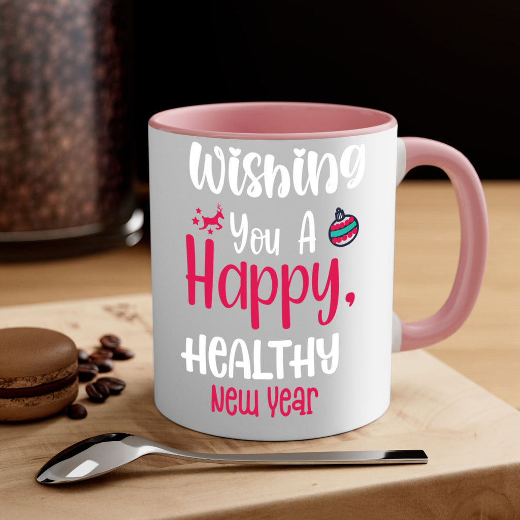wishing you a happy, healthy new year style 1244#- christmas-Mug / Coffee Cup