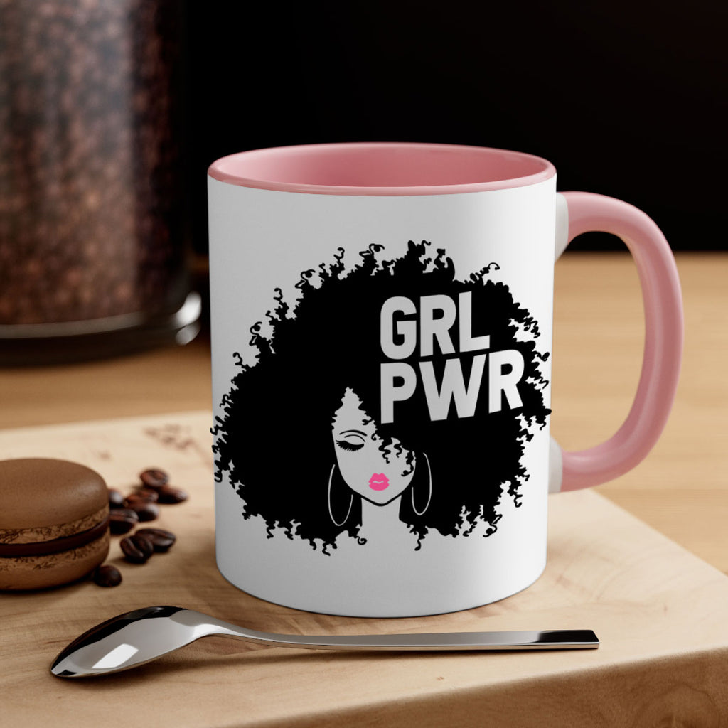 woman face grlpwr 1#- Black women - Girls-Mug / Coffee Cup