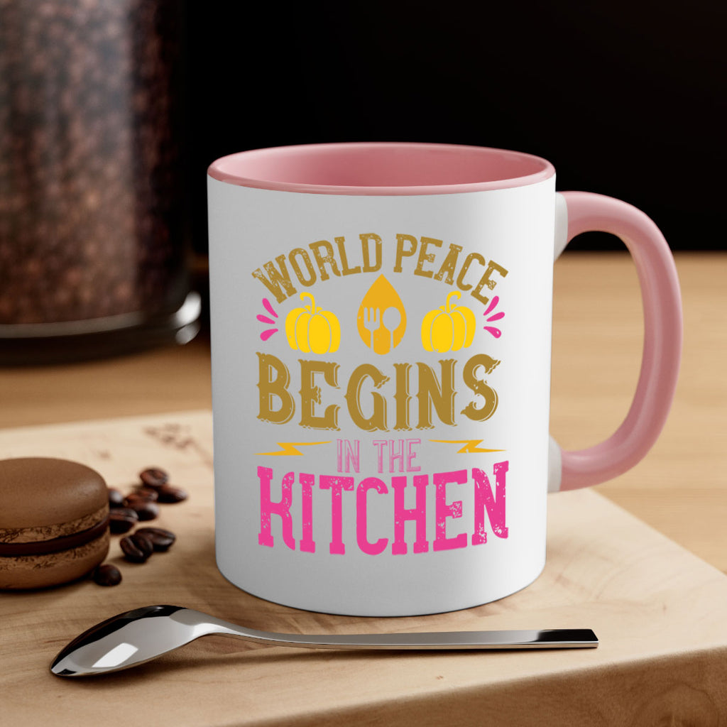 world peace begins in the kitchen 7#- vegan-Mug / Coffee Cup