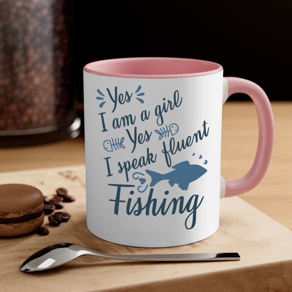 yes i am a girl 9#- fishing-Mug / Coffee Cup