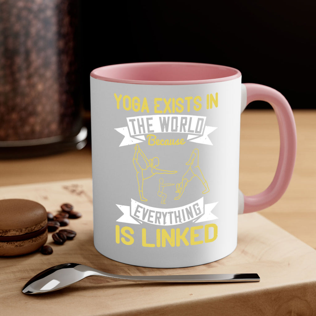 yoga exists in the world because everything is linked 32#- yoga-Mug / Coffee Cup