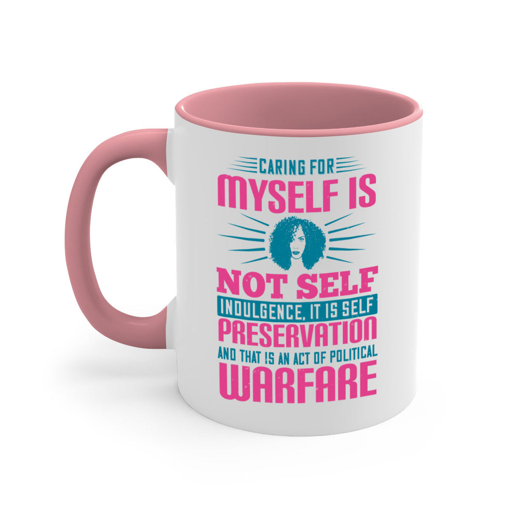 Caring for myself is not selfindulgence it is selfpreservation Style 36#- Afro - Black-Mug / Coffee Cup