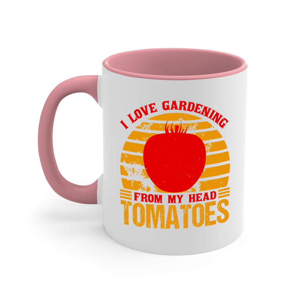 I love gardening From my head Tomatoes 53#- Farm and garden-Mug / Coffee Cup