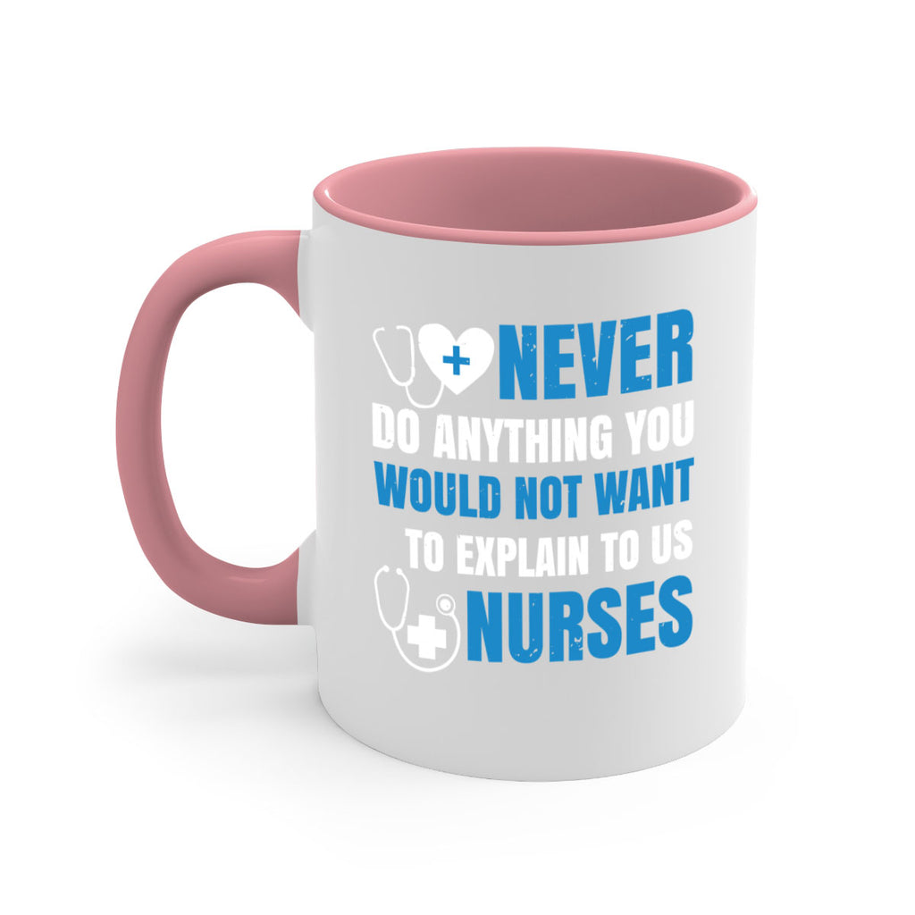 Never do anything you would not want to explain to us nurses Style 297#- nurse-Mug / Coffee Cup