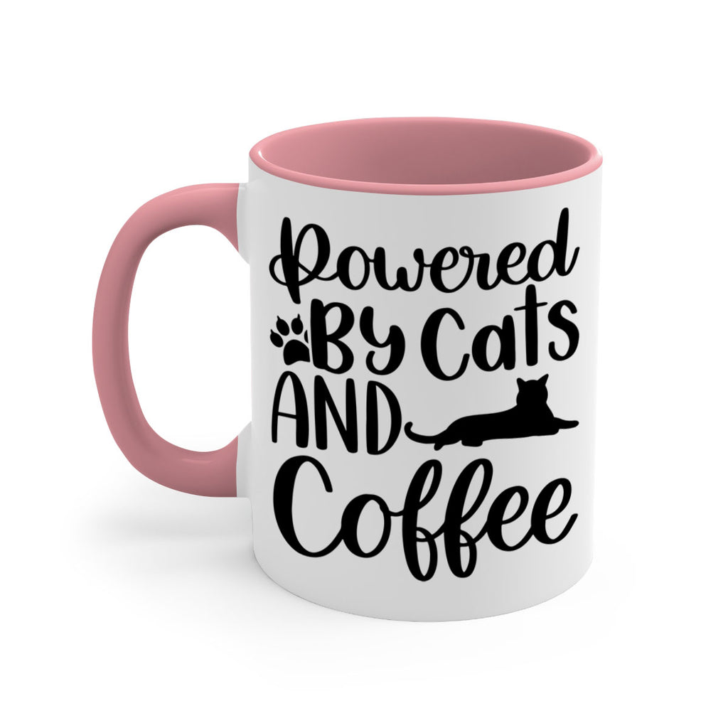 Powered By Cats And Coffee Style 102#- cat-Mug / Coffee Cup