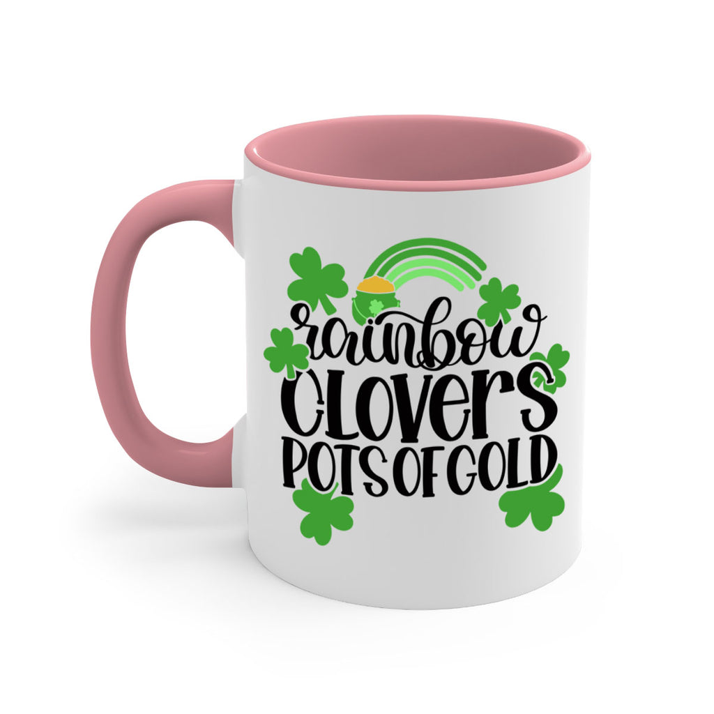 Rainbow Clovers Pots Of Gold Style 35#- St Patricks Day-Mug / Coffee Cup