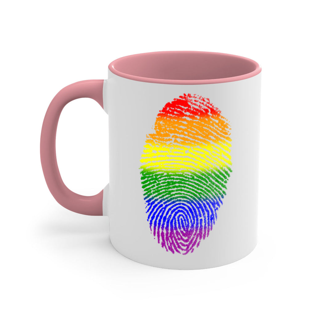 Rainbow Finger print 10#- lgbt-Mug / Coffee Cup