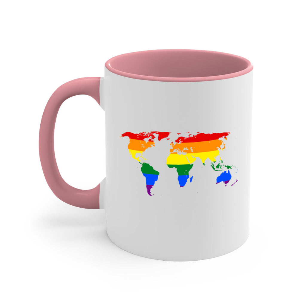 Rainbow World map 3#- lgbt-Mug / Coffee Cup