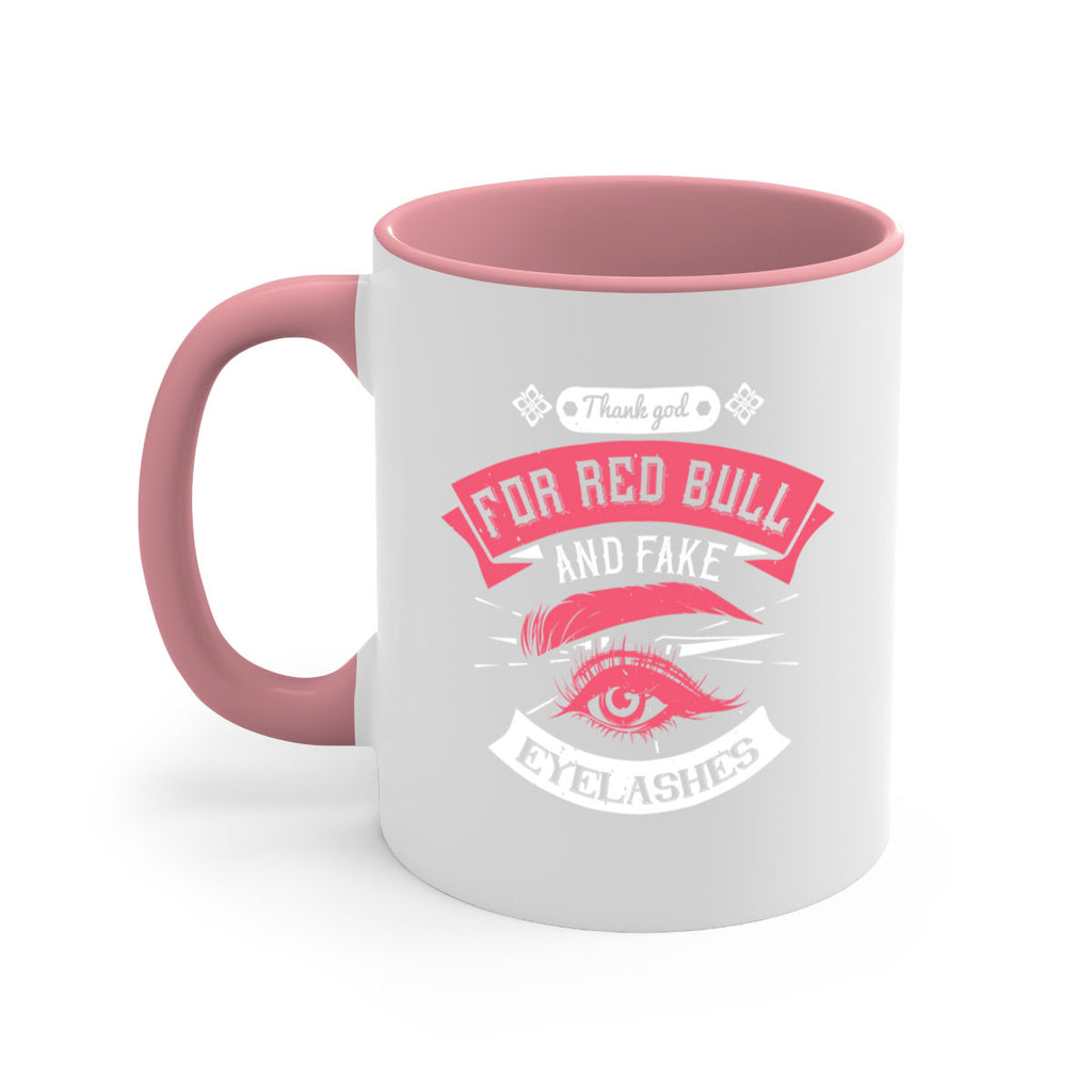 Thank god for Red Bull and fake eyelashes Style 185#- makeup-Mug / Coffee Cup
