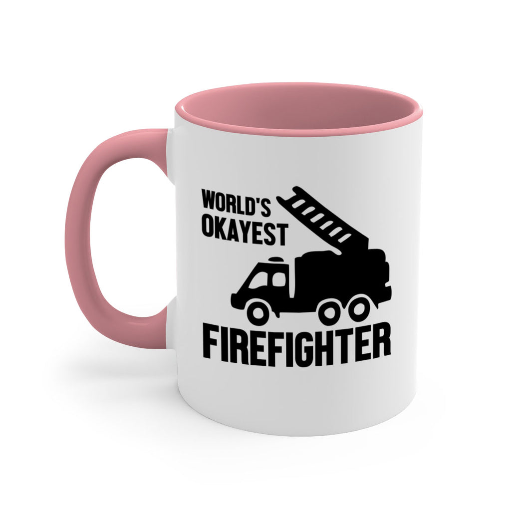 Worlds okayest Style 2#- fire fighter-Mug / Coffee Cup