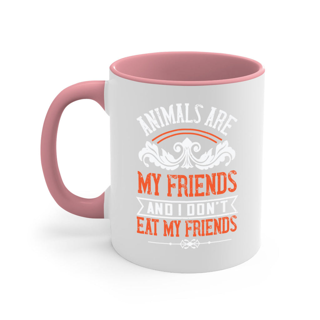 animals are my friends and i dont eat my friends 91#- vegan-Mug / Coffee Cup
