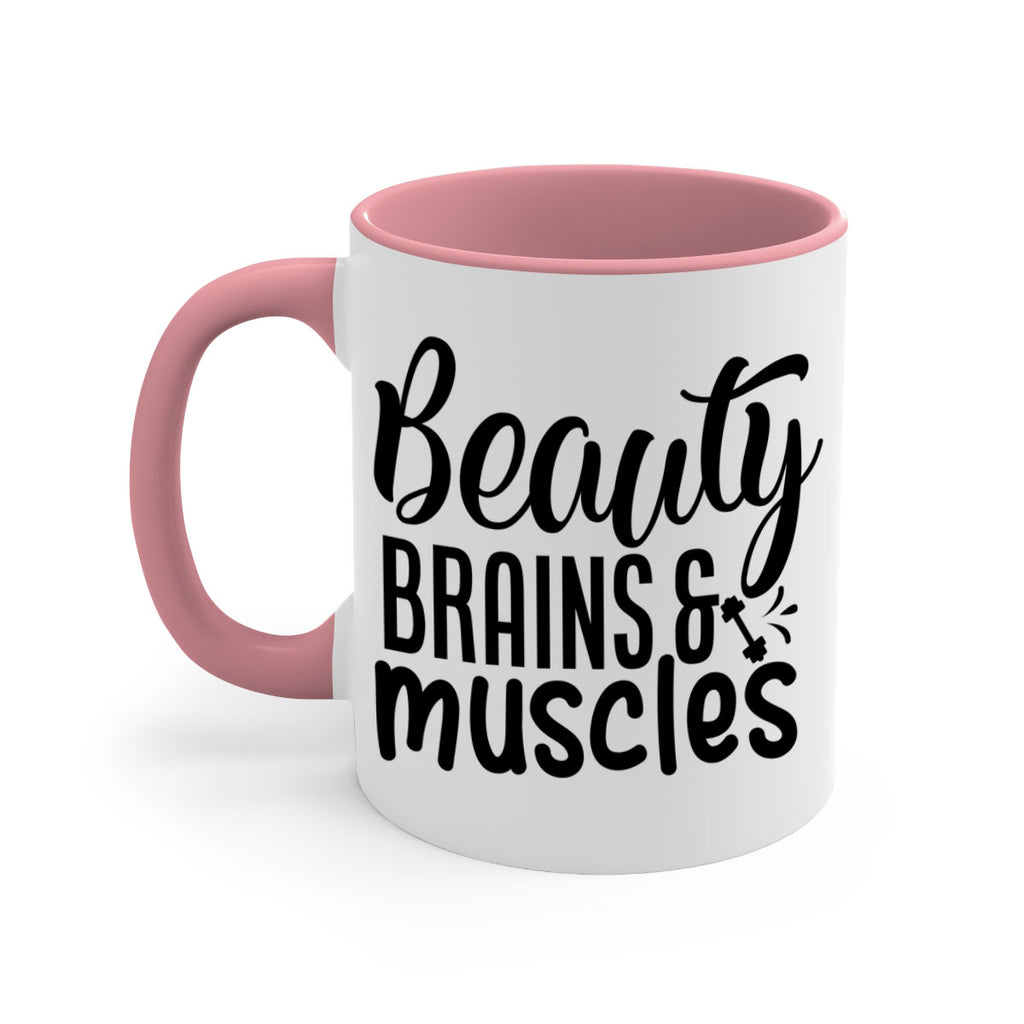 beauty brains muscles 51#- gym-Mug / Coffee Cup