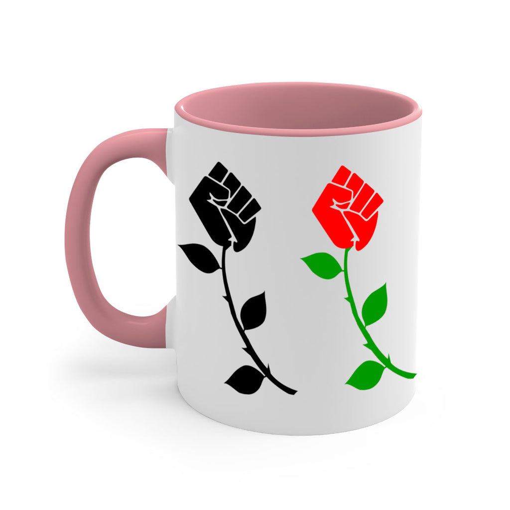 black power fist rose 197#- black words - phrases-Mug / Coffee Cup