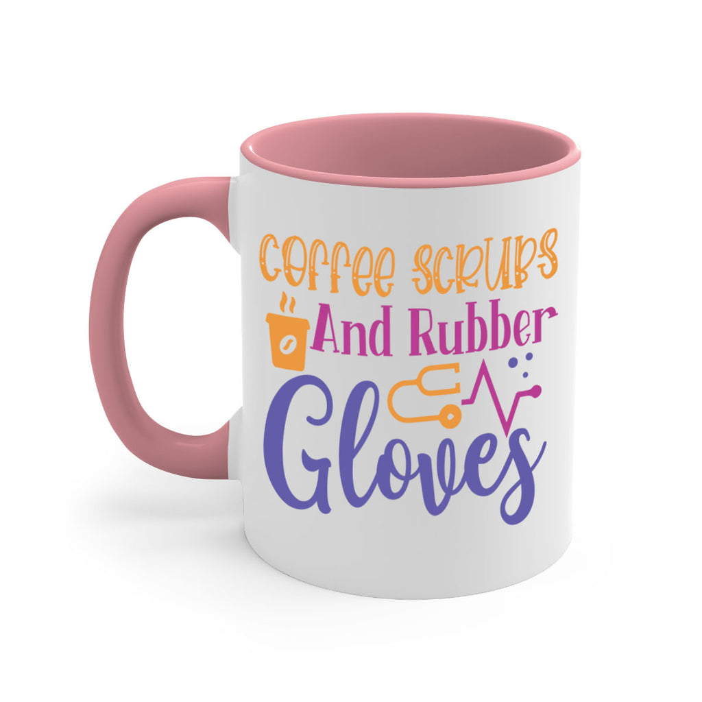 coffee scrubs and rubber gloves Style 392#- nurse-Mug / Coffee Cup