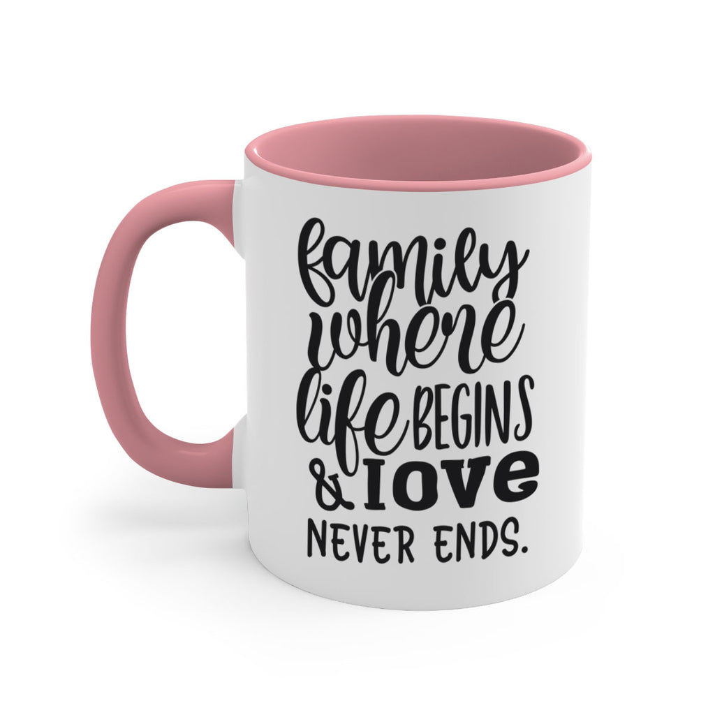 family where life begins love never ends 34#- Family-Mug / Coffee Cup