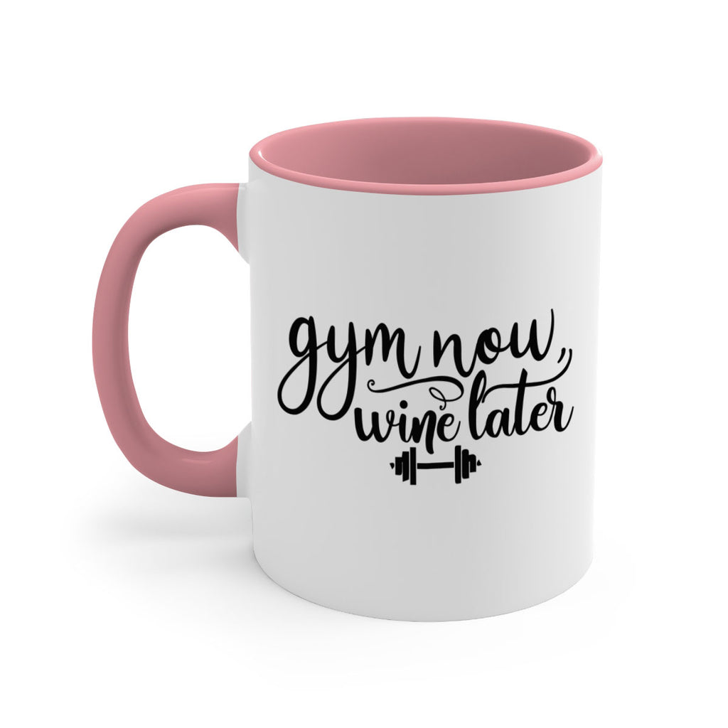 gym now wine later 42#- gym-Mug / Coffee Cup