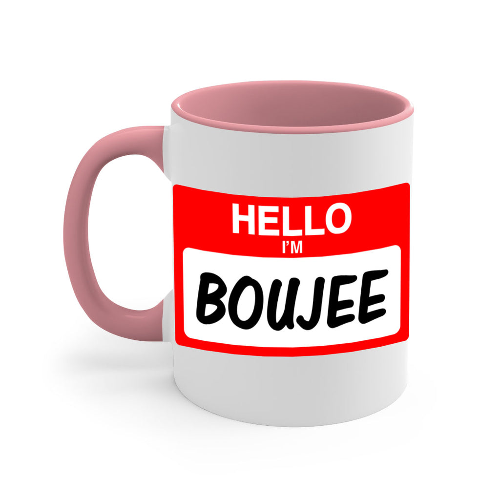 hello im boujee 131#- black words - phrases-Mug / Coffee Cup