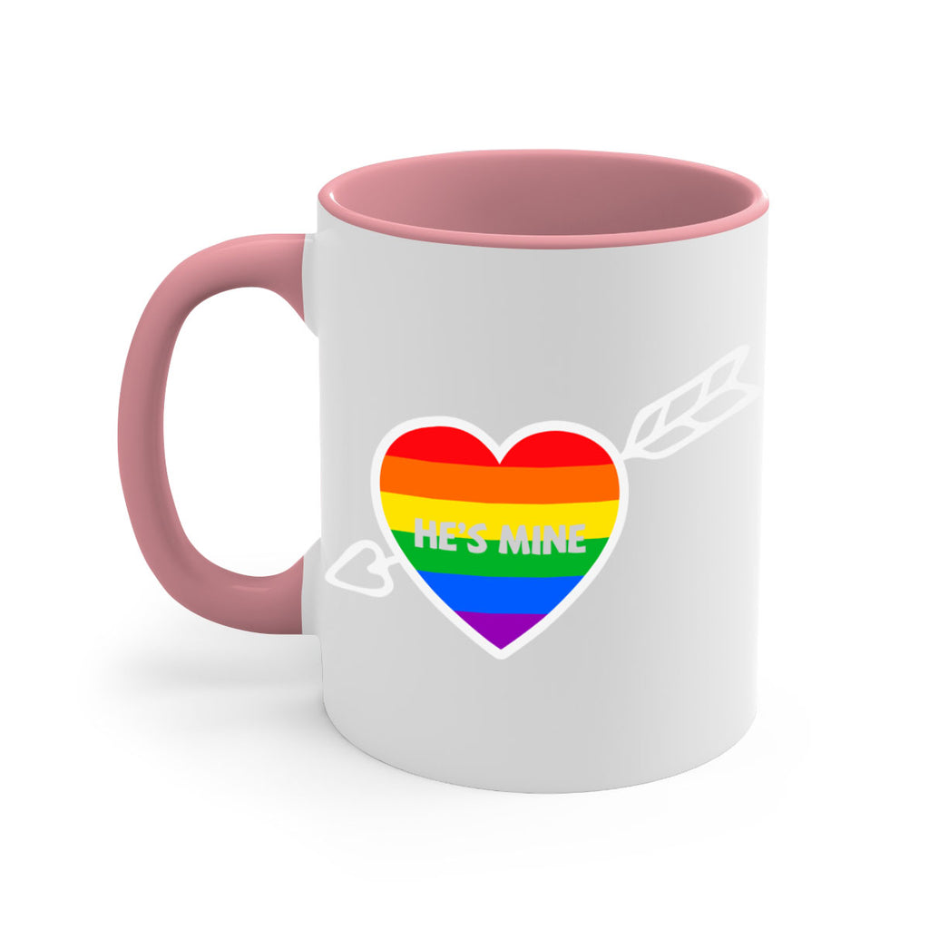 hes mine couple rainbow lgbt lgbt 133#- lgbt-Mug / Coffee Cup