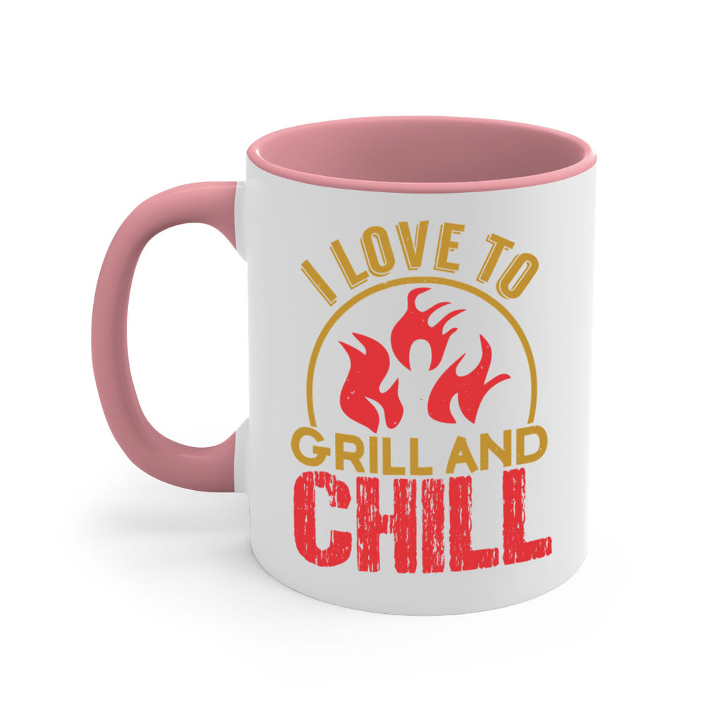 i love to grill and chill 38#- bbq-Mug / Coffee Cup