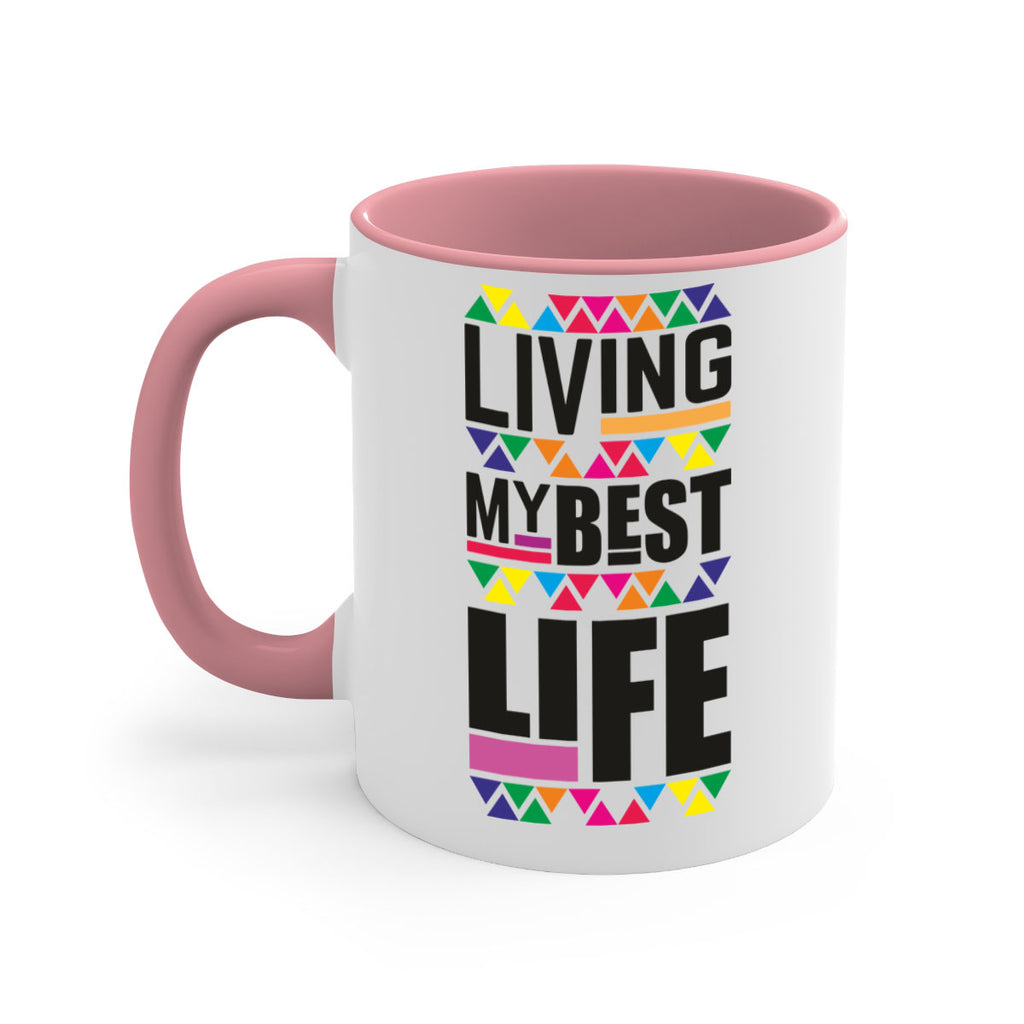 living my best life- black words - phrases-Mug / Coffee Cup