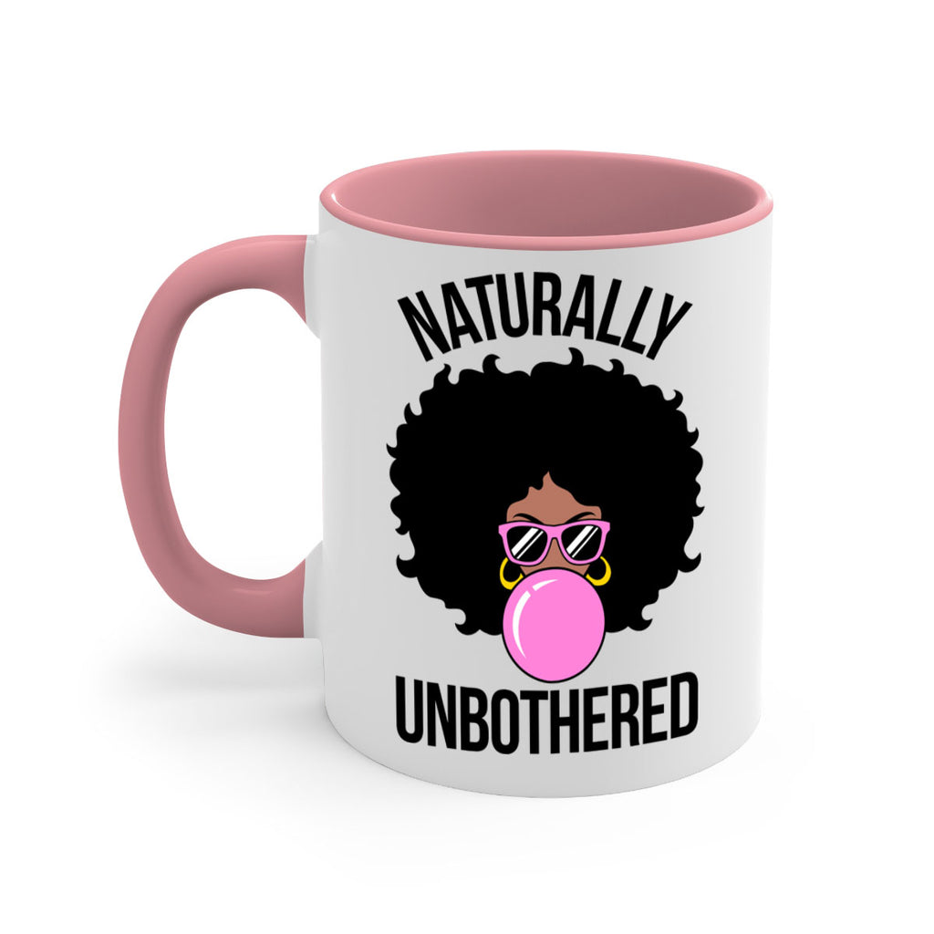 naturally unbothered afro woman 64#- black words - phrases-Mug / Coffee Cup