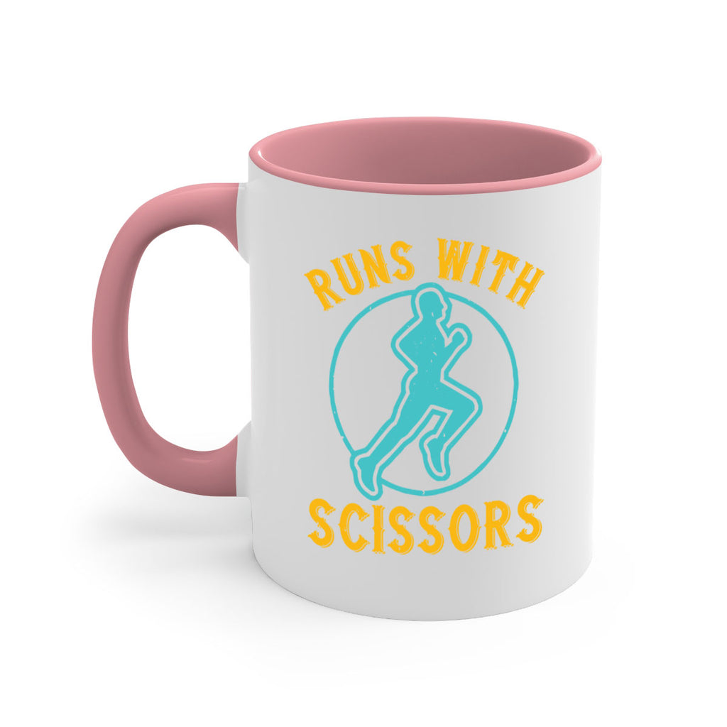 run with sclssors 25#- running-Mug / Coffee Cup