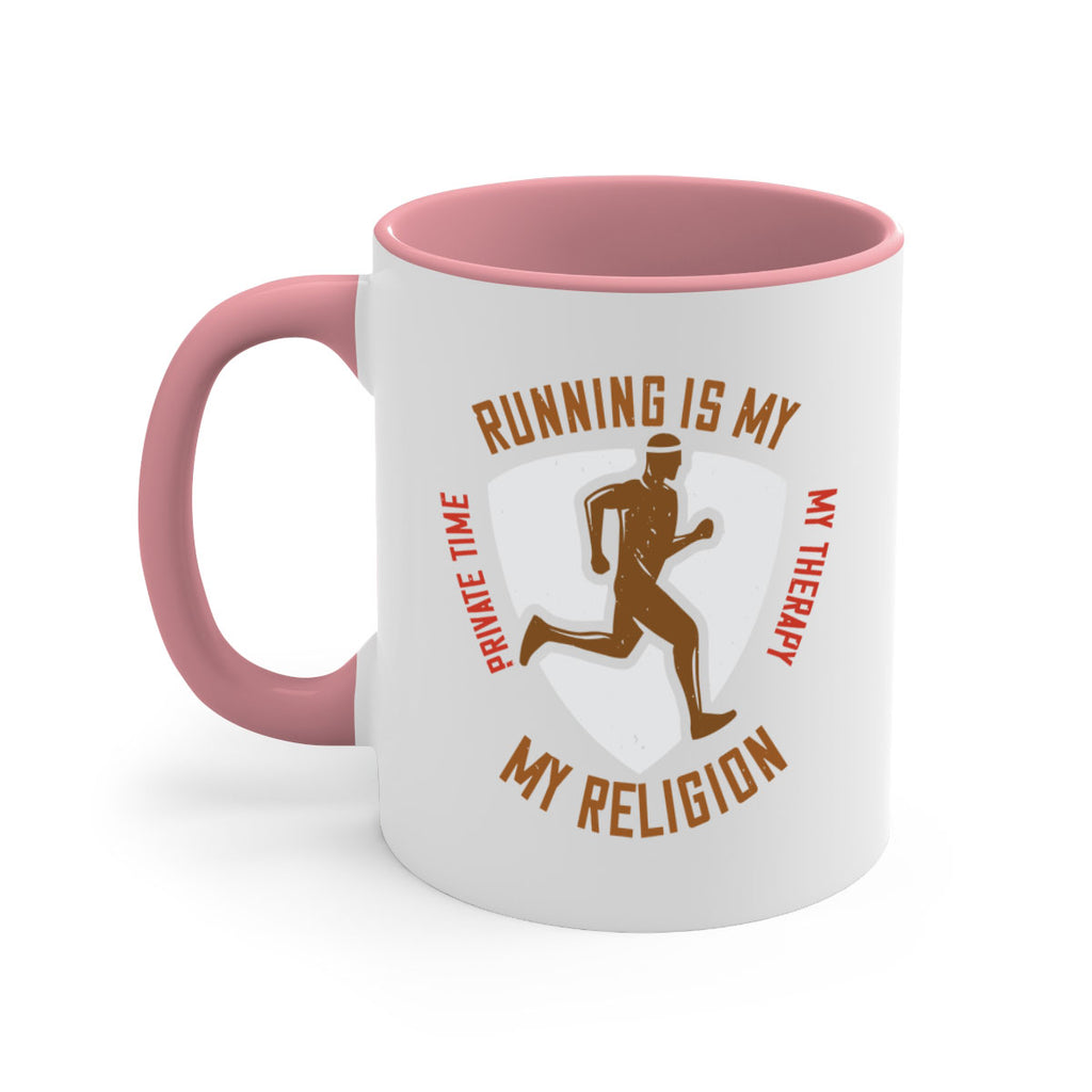 running is my private time my therapy my religion 21#- running-Mug / Coffee Cup