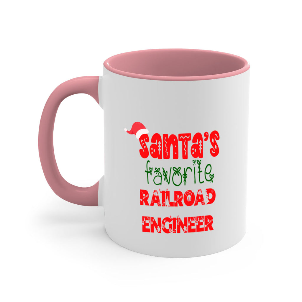 santas favorite railroad engineer style 1053#- christmas-Mug / Coffee Cup