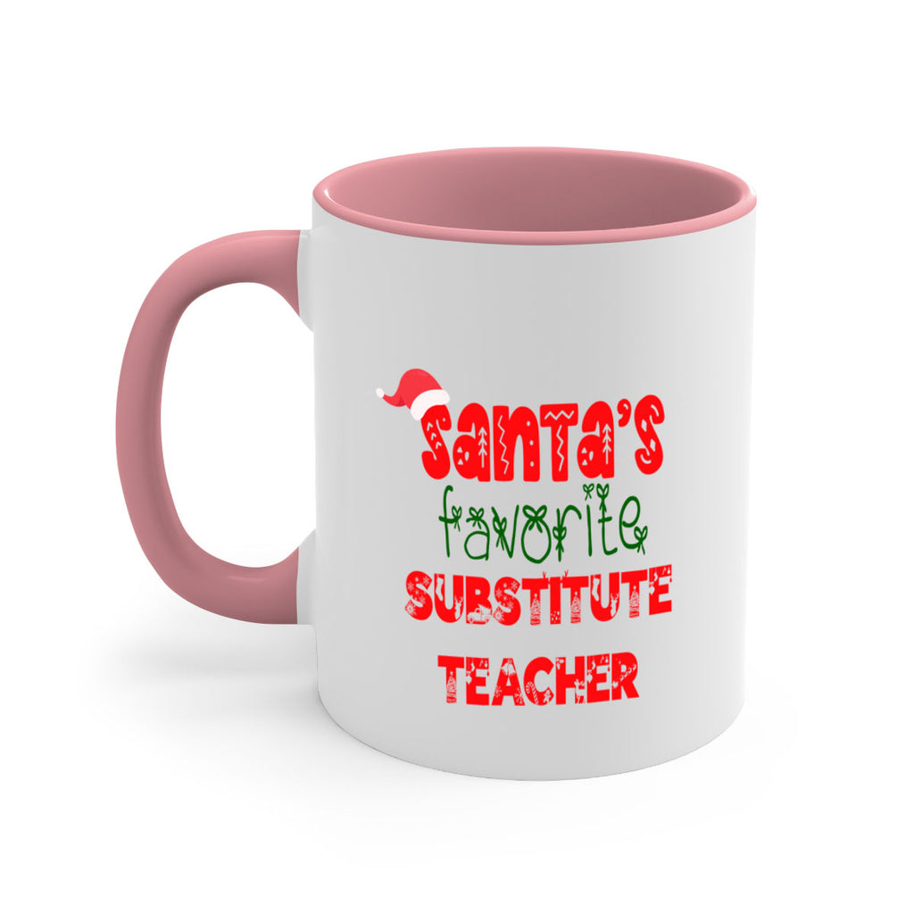 santas favorite substitute teacher style 1106#- christmas-Mug / Coffee Cup