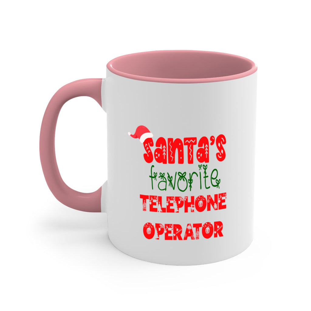 santas favorite telephone operator style 1120#- christmas-Mug / Coffee Cup