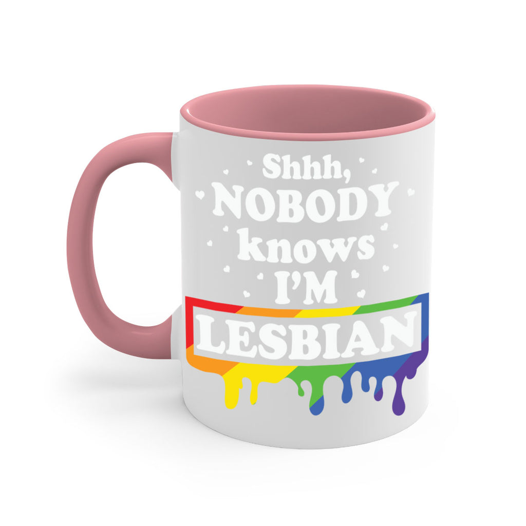 shhh nobody knows im a lgbt 21#- lgbt-Mug / Coffee Cup