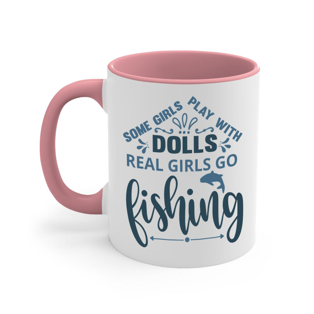 some girl play with 37#- fishing-Mug / Coffee Cup