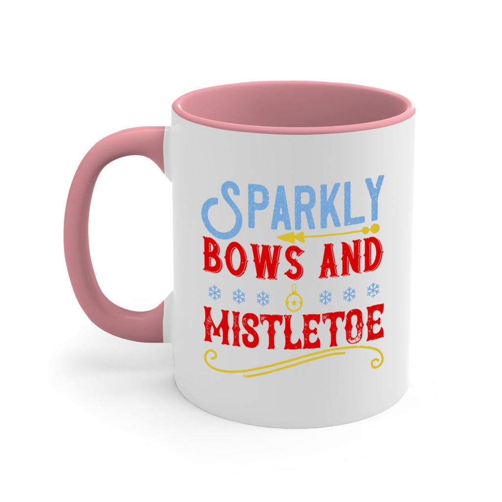 sparkly bows and mistletoe 354#- christmas-Mug / Coffee Cup