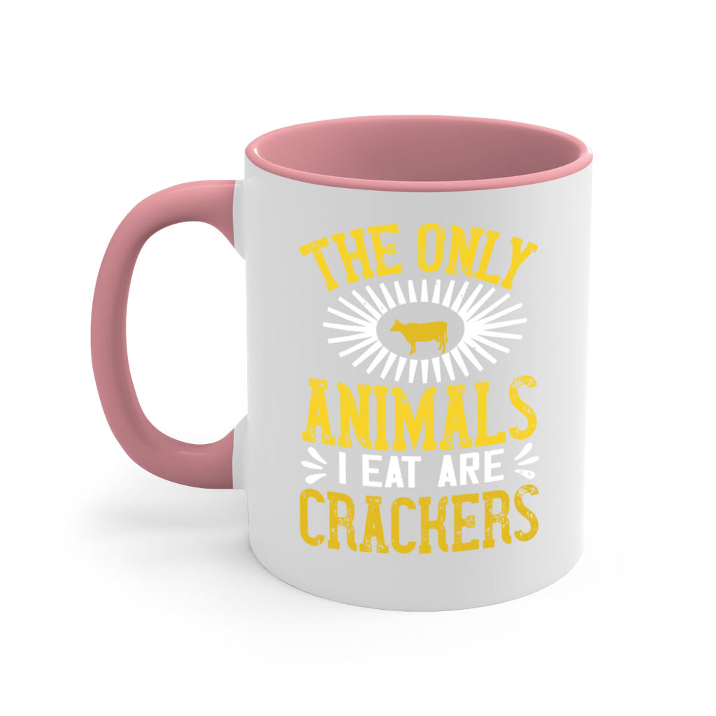 the only animals i eat are crackers 21#- vegan-Mug / Coffee Cup