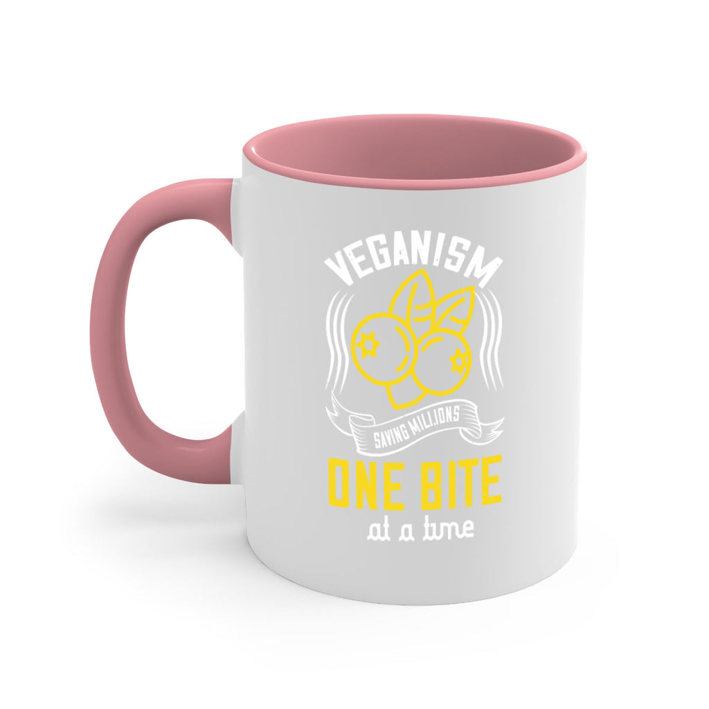 veganism saving millions one bite at a time 13#- vegan-Mug / Coffee Cup