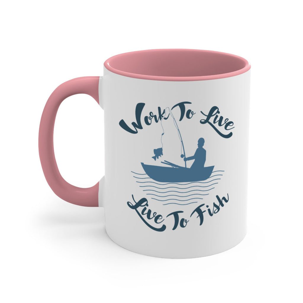 work to live 10#- fishing-Mug / Coffee Cup
