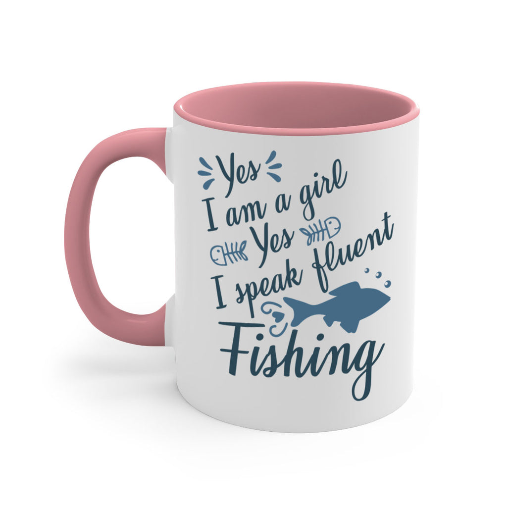 yes i am a girl 9#- fishing-Mug / Coffee Cup