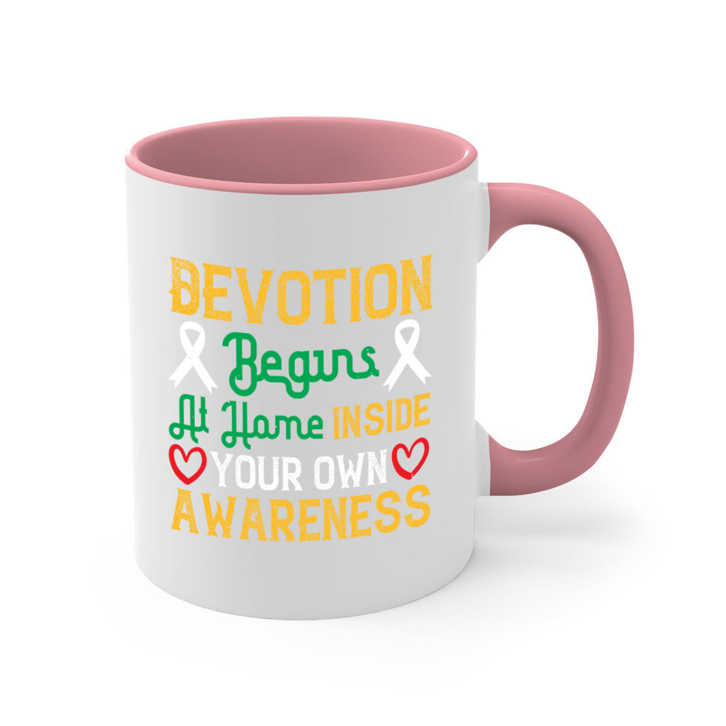 Devotion begins at home inside your own awareness Style 46#- Self awareness-Mug / Coffee Cup