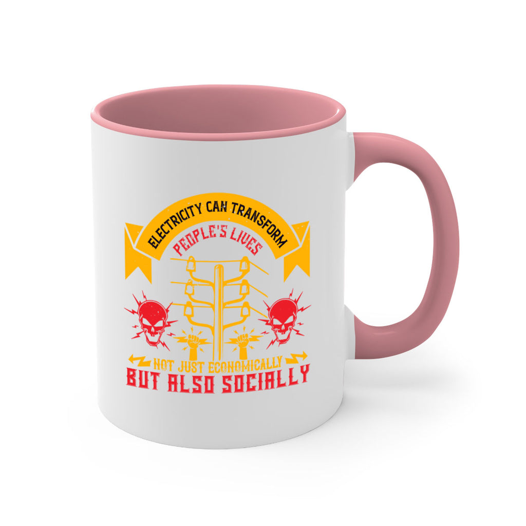 Electricity can transfrom peoples lives not just economically but also socially Style 51#- electrician-Mug / Coffee Cup