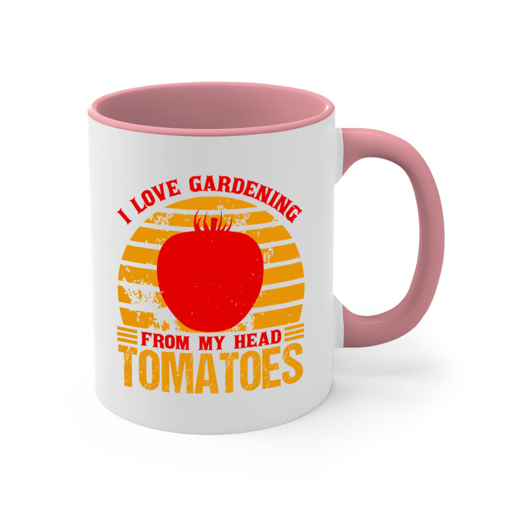 I love gardening From my head Tomatoes 53#- Farm and garden-Mug / Coffee Cup