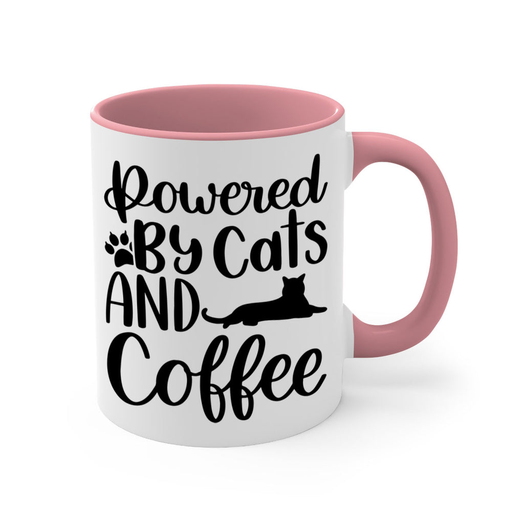Powered By Cats And Coffee Style 102#- cat-Mug / Coffee Cup