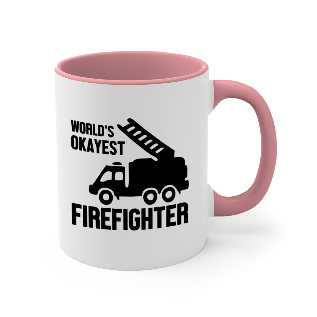 Worlds okayest Style 2#- fire fighter-Mug / Coffee Cup