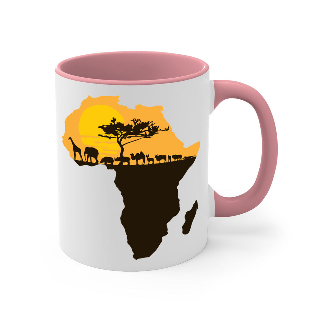 africa with animals- black words - phrases-Mug / Coffee Cup