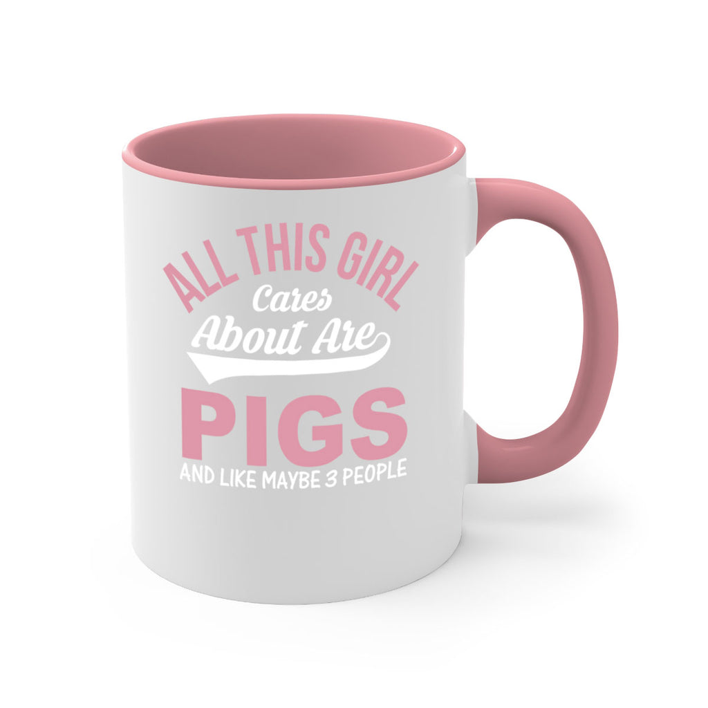 all this girl cares about are pigs and like maybe people Style 95#- pig-Mug / Coffee Cup