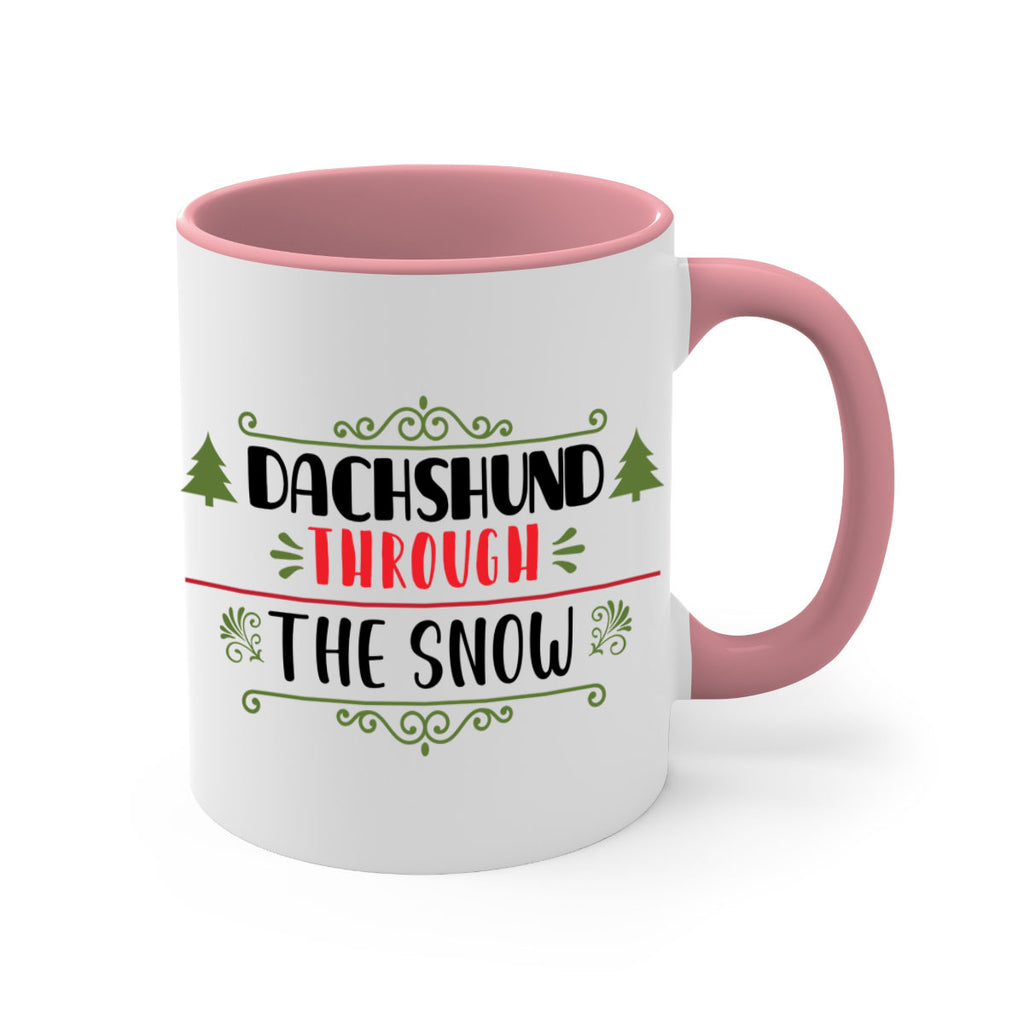 dachshund through the snow style 147#- christmas-Mug / Coffee Cup