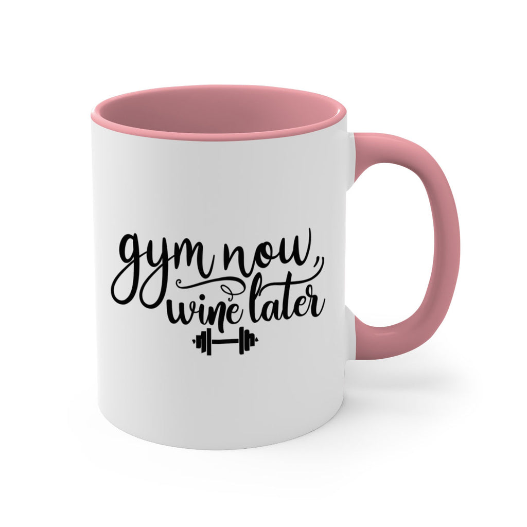 gym now wine later 42#- gym-Mug / Coffee Cup