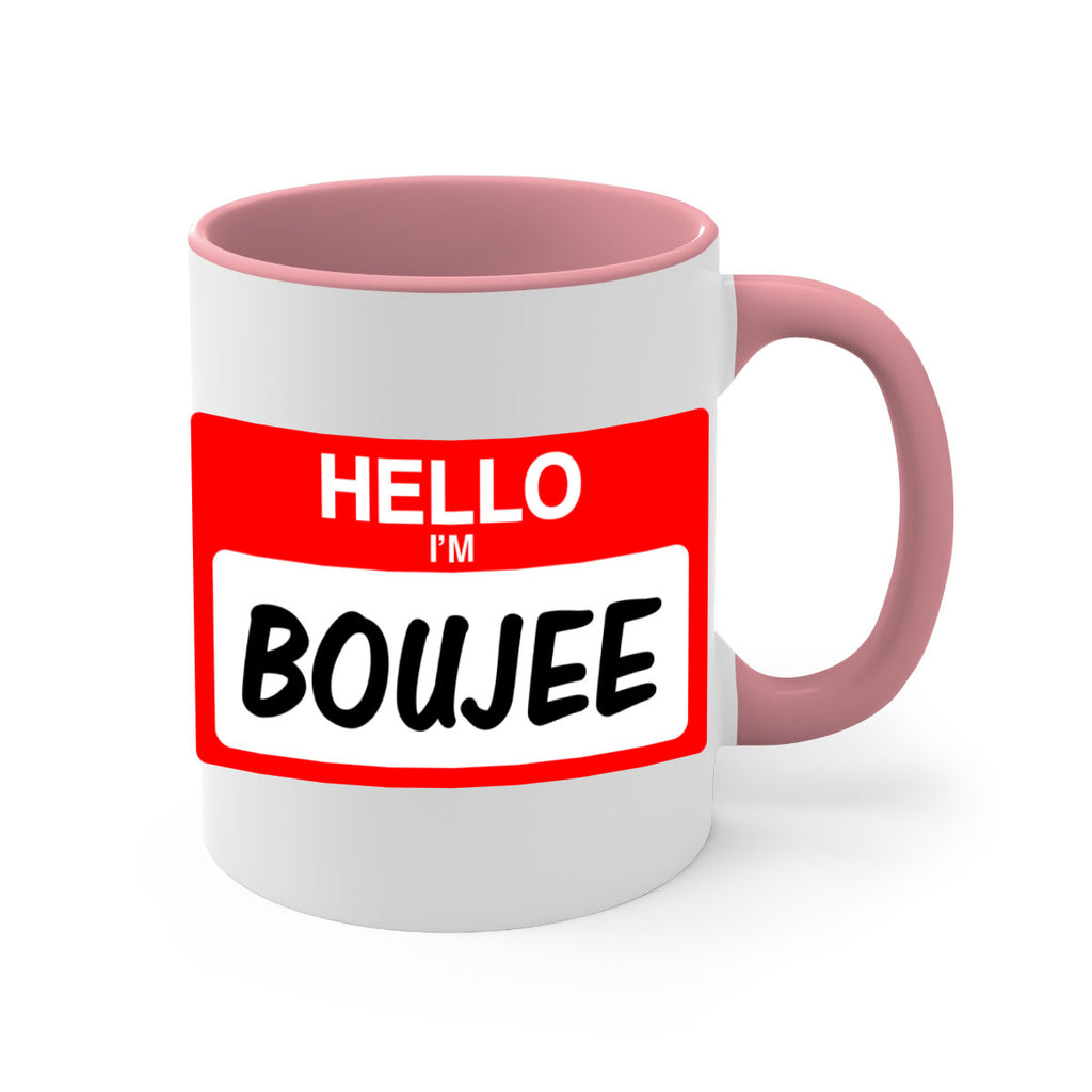 hello im boujee 131#- black words - phrases-Mug / Coffee Cup