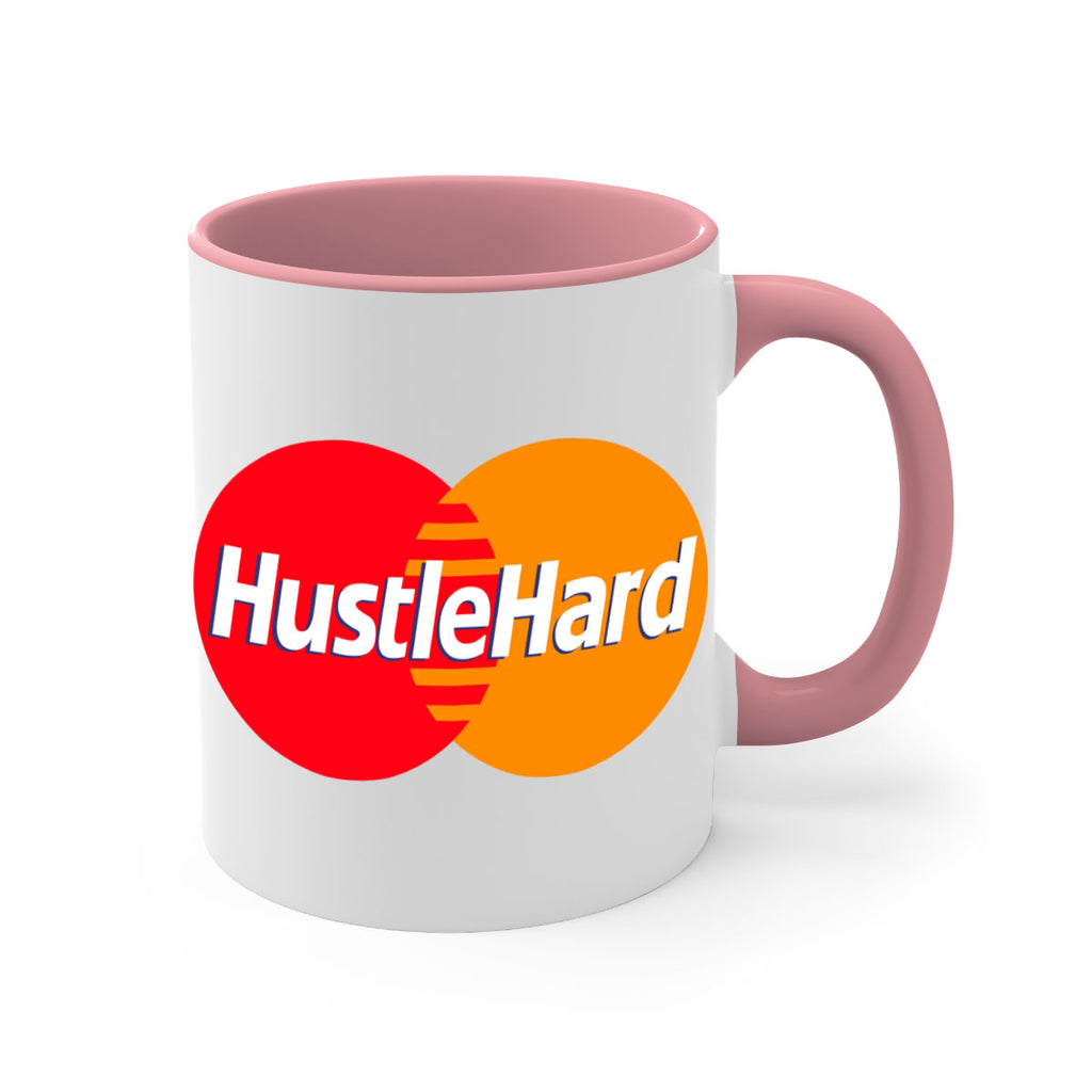 hustle hard 122#- black words - phrases-Mug / Coffee Cup