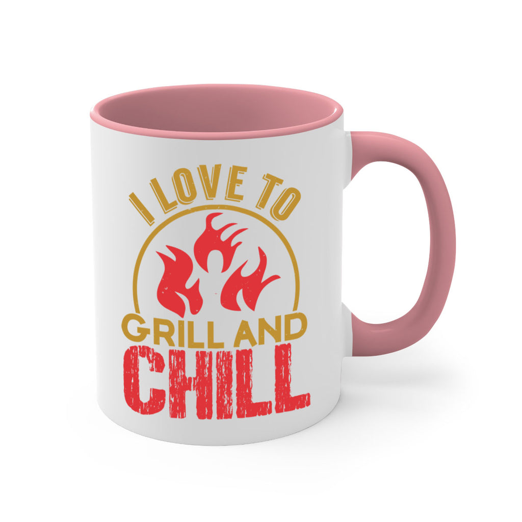 i love to grill and chill 38#- bbq-Mug / Coffee Cup