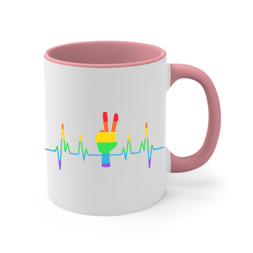 lgbt gay pride heartbeat lgbt 104#- lgbt-Mug / Coffee Cup